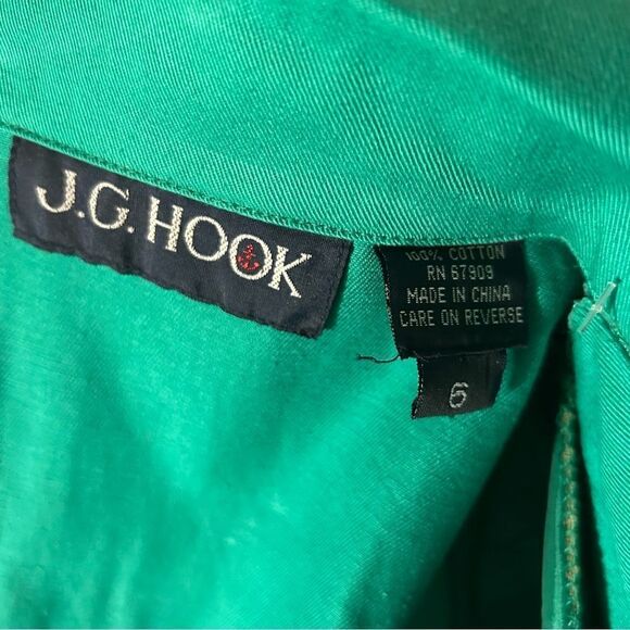J.G. Hook Vintage Cotton Green Buttoned Maxi Dress - Picture 6 of 6
